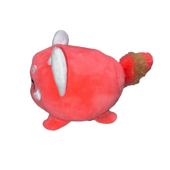 TeeTurtle Reversible Red Panda Plushie Happy Mad Mood Stuffed Toy Orange Gray - Picture 4 of 11